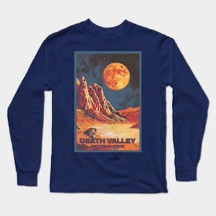 Death Valley National Park Vintage Travel  Poster Long Sleeve T-Shirt